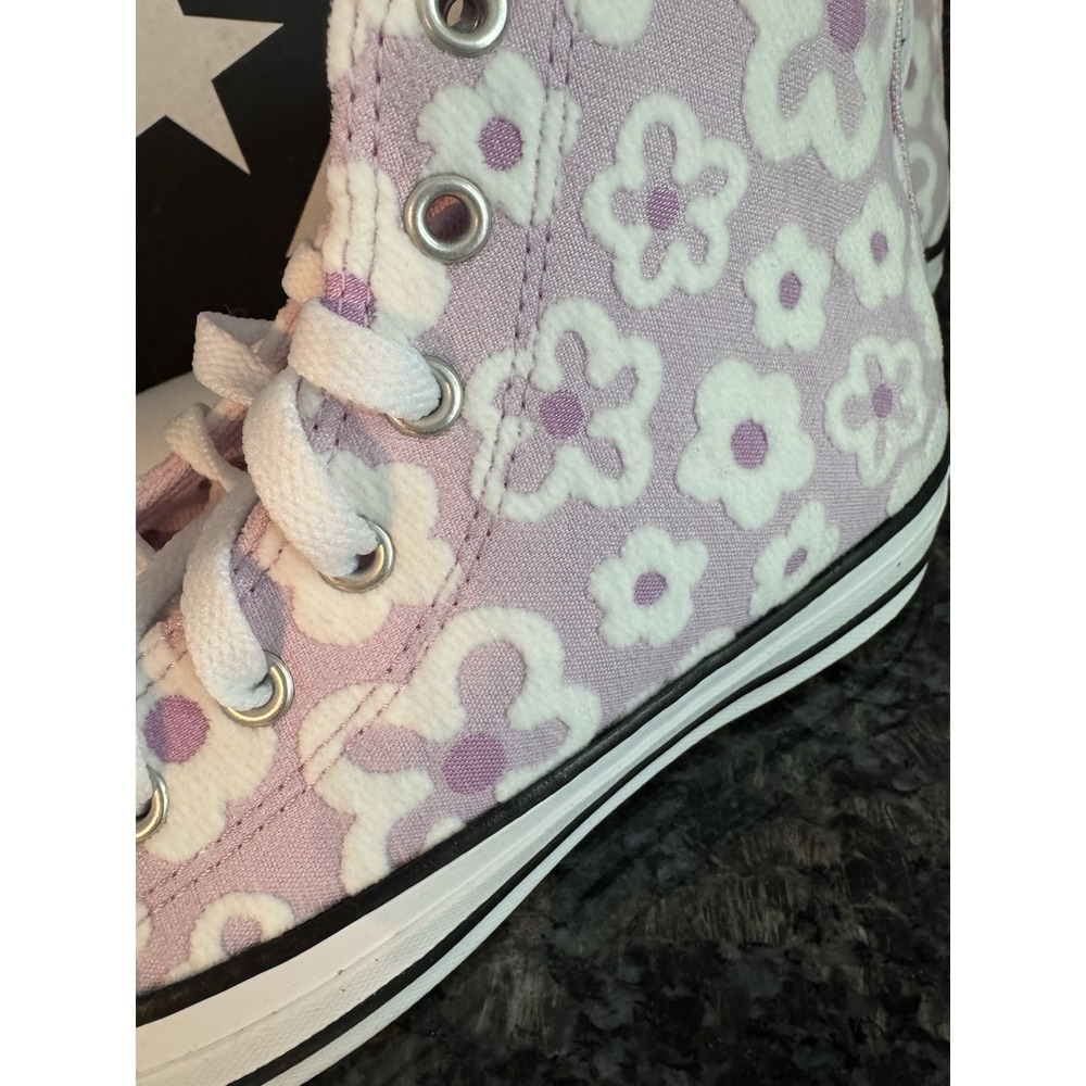 Converse Chuck Taylor Pink Floral High Top Spring Bridal Sneakers SIZE 4 Shoes - Picture 2 of 8